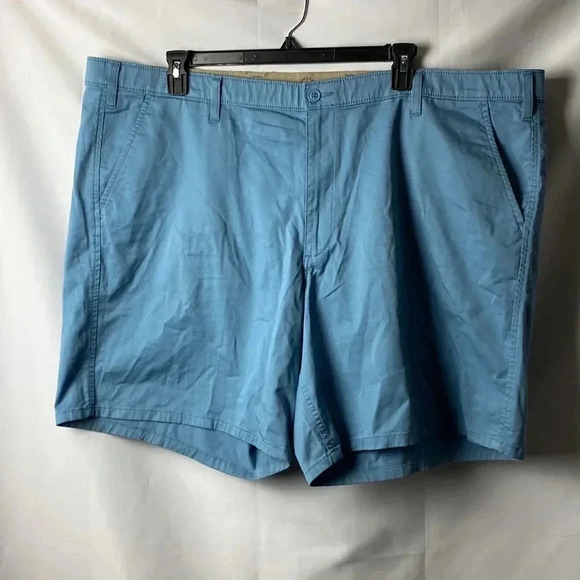 DOCKERS FLEX COMFORT SHORTS BIG MENS SIZE 50 STEEL BLUE COLOR EUC CLEAN - Picture 2 of 13